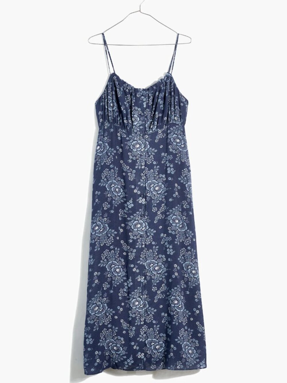 Madewell Blue Floral Midi Dress SZ 6